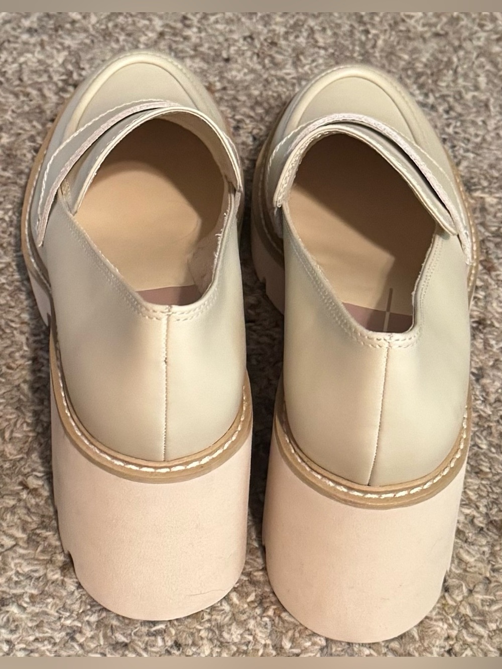 Dolce Vita Halona Loafers in Ivory Leather - Picture 2 of 5